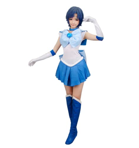 MANMICOS US size Anime sailor mercury cosplay Costume cosplay outfit women skirt suit (X-Large) von MANMICOS