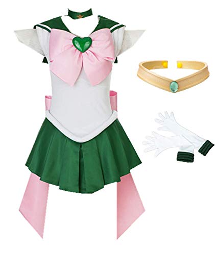 Sailor Moon Sailor Jupiter Cosplay Kostüm Pullover Kino Makoto Halloween Anzug Gr. 32, grün von MANMICOS