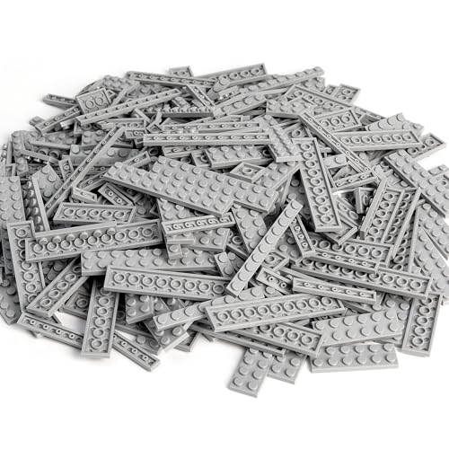 MANNIDOO 360 Stück Flache Bauplatten, 12 Größen Multipacks Platten Kompatibel mit Allen Großen Marken Stücke, Kleine Flache Plattform Basis für Bausteine, Hellgrau von MANNIDOO