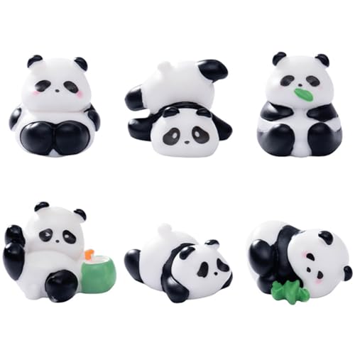 Mini-Panda-Figuren, Tierspielzeug, Kuchendekoration, Miniatur-Panda-Figuren, Sammlung, Spielset für Weihnachten, Geburtstag, Geschenk, Schreibtischdekoration, 6 Stück Mini-Panda-Figuren, Tierspielzeug, Kuchendekoration, Miniatur-Panda-Figuren, Sammlung, Spielset für Weihnachten, Geburtstag, Geschenk, Schreibtischdekoration, 6 Stück von MAOMIA