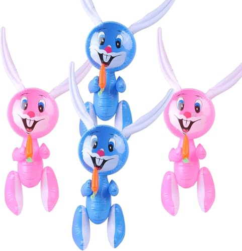 Aufblasbarer Osterhase 4 Stück,Ostern aufblasen Kaninchen Wiederverwendbar Luftballons Kaninchen aufblasbar für Ostern Thema Party, Kindergeburtstage Aufblasbarer Osterhase 4 Stück,Ostern aufblasen Kaninchen Wiederverwendbar Luftballons Kaninchen aufblasbar für Ostern Thema Party, Kindergeburtstage von MAOSHYMS