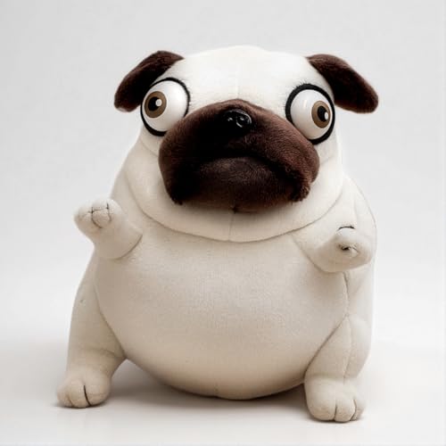 MAOWO Planet Süßer Mops Plüschtier 15cm | Lustiges Kuscheltier für Kinder & Erwachsene Anlass von MAOWO Planet