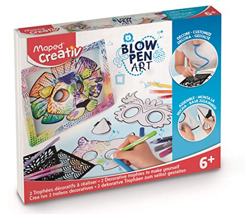 MAPED - Creativ-Airbrush-Feutres Blowpen Art-2, dekorative Trophäen zum Selbermachen, Bastelset für Kinder ab 6 Jahren, 846713 MAPED - Creativ-Airbrush-Feutres Blowpen Art-2, dekorative Trophäen zum Selbermachen, Bastelset für Kinder ab 6 Jahren, 846713 von MAPED