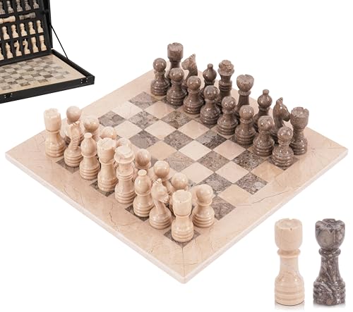 Marble Chess Set 30.5 cm Inches Verona and Oceanic Handmade Chess Sets for Adults - Marble Board Game for Family with Storage Box & 2 Extra Queen, Ideal Travel Chess Set & Home Decor Marble Chess Set 30.5 cm Inches Verona and Oceanic Handmade Chess Sets for Adults - Marble Board Game for Family with Storage Box & 2 Extra Queen, Ideal Travel Chess Set & Home Decor von MARBLE RANGE