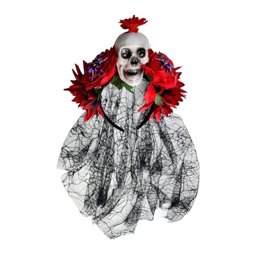 Halloween-Spinnennetz-Spitzen-Stirnband mit Punk-Totenkopf-Rosen-Verzierung für Cosplay, Mode und Festivals, Spitzen-Totenkopf-Haarband für Kostümpartys Halloween-Spinnennetz-Spitzen-Stirnband mit Punk-Totenkopf-Rosen-Verzierung für Cosplay, Mode und Festivals, Spitzen-Totenkopf-Haarband für Kostümpartys von MARCBUSE