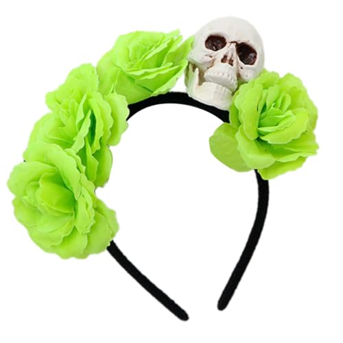 Halloween-Stirnband mit Totenkopf-Motiv, mit Kostüm-Haarschmuck, modisches Haarband für Kostümpartys und Veranstaltungen, Kinder-Skelett-Blumen-Haarbänder Halloween-Stirnband mit Totenkopf-Motiv, mit Kostüm-Haarschmuck, modisches Haarband für Kostümpartys und Veranstaltungen, Kinder-Skelett-Blumen-Haarbänder von MARCBUSE