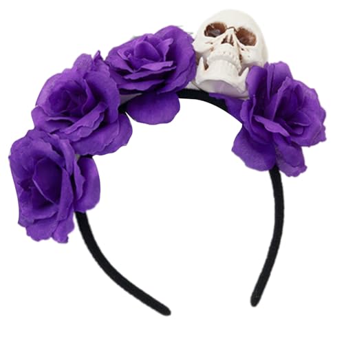 Halloween-Stirnband mit Totenkopf-Motiv, mit Kostüm-Haarschmuck, modisches Haarband für Kostümpartys und Veranstaltungen, Kinder-Skelett-Blumen-Haarbänder Halloween-Stirnband mit Totenkopf-Motiv, mit Kostüm-Haarschmuck, modisches Haarband für Kostümpartys und Veranstaltungen, Kinder-Skelett-Blumen-Haarbänder von MARCBUSE