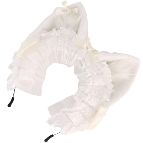 MARCBUSE Anime Plüsch-Katzenohr-Haarband mit Schleife, Dekoration, modisches Haar-Accessoire für Rollenspiele, Weihnachtsfeiern, Plüsch-Cosplays, Haar-Accessoire MARCBUSE Anime Plüsch-Katzenohr-Haarband mit Schleife, Dekoration, modisches Haar-Accessoire für Rollenspiele, Weihnachtsfeiern, Plüsch-Cosplays, Haar-Accessoire von MARCBUSE