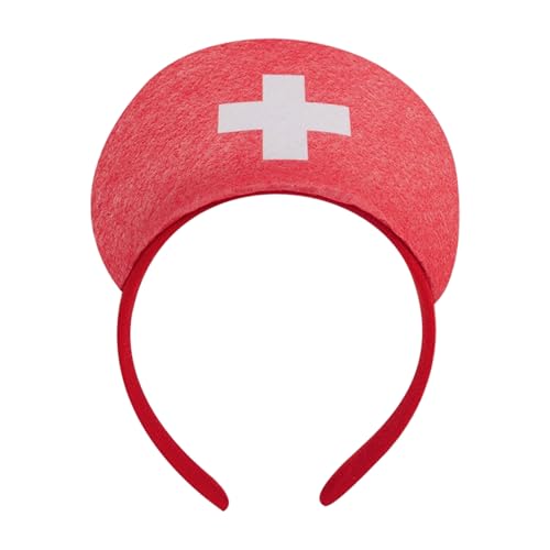 MARCBUSE Cosplay-Krankenschwesterhut, Stirnbänder, bequeme Cosplay-Kopfbedeckung, lustige Krankenschwester-Stirnbänder für Halloween und Themenfeiern MARCBUSE Cosplay-Krankenschwesterhut, Stirnbänder, bequeme Cosplay-Kopfbedeckung, lustige Krankenschwester-Stirnbänder für Halloween und Themenfeiern von MARCBUSE