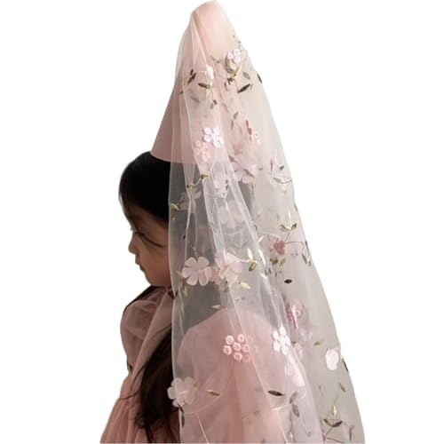 MARCBUSE Geburtstagshut mit besticktem Blumenschleier, langer Partyhut, Kopfschmuck, Accessoire für Frauen und Mädchen, Geburtstagsparty-Zubehör, Blumen-Haar-Accessoire MARCBUSE Geburtstagshut mit besticktem Blumenschleier, langer Partyhut, Kopfschmuck, Accessoire für Frauen und Mädchen, Geburtstagsparty-Zubehör, Blumen-Haar-Accessoire von MARCBUSE