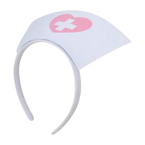 MARCBUSE Krankenschwestermütze Stirnbänder für Cosplay, bequeme Cosplay-Stirnbänder für Halloween und Themenpartys MARCBUSE Krankenschwestermütze Stirnbänder für Cosplay, bequeme Cosplay-Stirnbänder für Halloween und Themenpartys von MARCBUSE