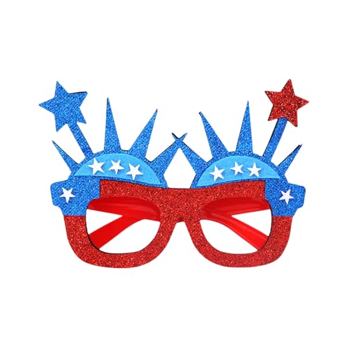 MARCBUSE Patriotische Flagge druckt Brille in Rot, Blau und Weiß für 4. Juli Party und Familientreffen, Partyzubehör von MARCBUSE