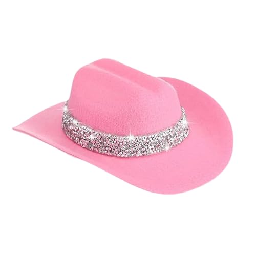 MARCBUSE Schimmerndes Miniatur-Hut-Set für Cosplay-Kostüme, Western-Cosplay, Cowgirl-Zubehör, Haarstyling von MARCBUSE