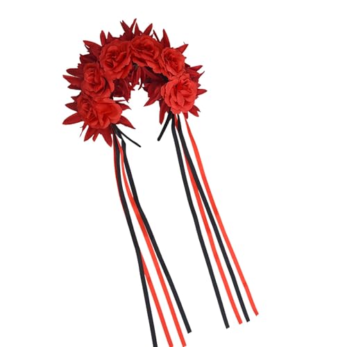 Modernes Halloween-Haarband mit weichem Schleifen-Detail, Blumen-Haarband, geeignet für Kostümbälle und Foto-Requisiten, Halloween-Haarband mit realistischen Blumen Modernes Halloween-Haarband mit weichem Schleifen-Detail, Blumen-Haarband, geeignet für Kostümbälle und Foto-Requisiten, Halloween-Haarband mit realistischen Blumen von MARCBUSE