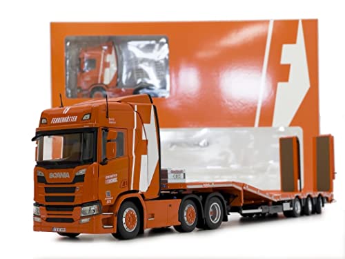 MARGE MODELS - MAR2021-01 – Scania R500 6x2 mit 3 Achsen Orange Fehrenkotter Edition – Maßstab 1:32 von MARGE MODELS