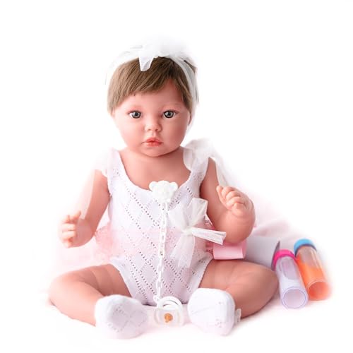 MARÍA JESÚS Reborn Baby Puppen Lebensecht Mädchen 52cm, 2,2Kg, badefähigen und voller Vinylkörper Realistisch Weiches Vinylsilikon, Reborn Babys vollsilikon lebensecht Puppe MARÍA JESÚS Reborn Baby Puppen Lebensecht Mädchen 52cm, 2,2Kg, badefähigen und voller Vinylkörper Realistisch Weiches Vinylsilikon, Reborn Babys vollsilikon lebensecht Puppe von MARÍA JESÚS