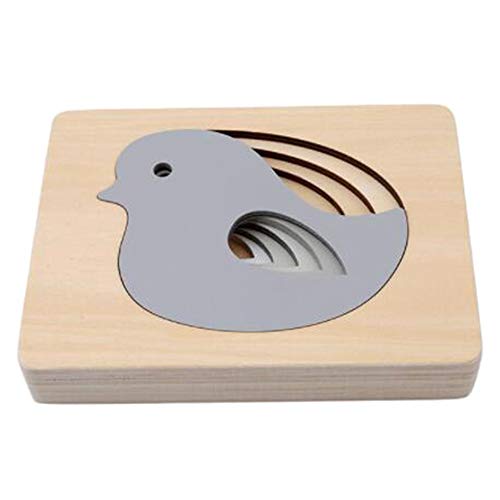 MARKELL Kinder aus Holz für Kinder, Tier, Karton, 3D-Puzzle, mehrlagig, Puzzle, frühes Kind, Lernhilfen, C von MARKELL