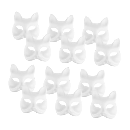 MARMERDO 16St Papiermaske Fuchs-Cosplay-Masken Karnevalsmaske Kleidung Maskerade Masken Masse Halloween-Kostüm-Cosplay-Maske Schüttgut bilden Katze Fuchs Gesichtsmaske Männer und Frauen von MARMERDO