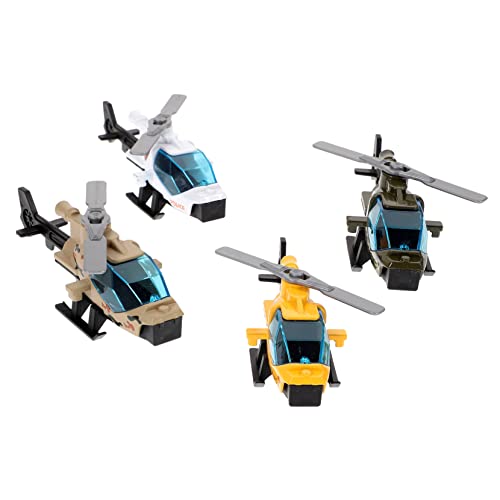 MARMERDO 4 Stück Flugzeug Modell Kinder Hubschrauber Feuer Spielzeug Hubschrauber Spielzeug Metall Hubschrauber Spielzeug Für Kinder Kunststoff Miniatur Büro Puppe von MARMERDO