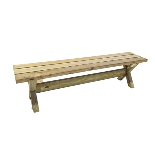 MASGAMES Holzbank XERTA | Behandeltes Holz für den Außenbereich | Autoklav Stufe IV | 180 cm lang | von MASGAMES