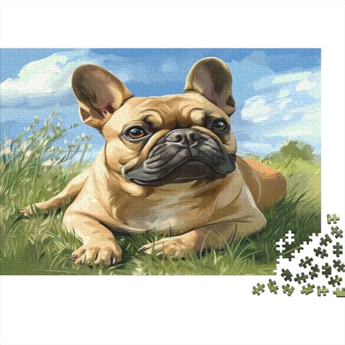 FRANZÖSISCHER BULLDONG Puzzle 1000 Teile Puzzle Für Erwachsene Und Kinder Ab 14 Jahren Puzzel 1000pcs (75x50cm) von MASHAUNIE