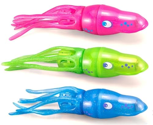 MASINIES 3PCS Oktopus Schwimmen Fisch Spielzeug Tauchen Tintenfisch Pool Bad Spielzeug Roboter Elektrische Sprinkler Schwimmen Training Zubehör von MASINIES