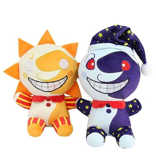 Sun-Plüschtier, Clown-Figur, Cartoon, gefüllte Puppe, Mond, gruseliges Spiel, Plüsch, Cartoon, gefülltes Wurfkissen, Geburtstagsgeschenk für Fans (#3) von MASINIES