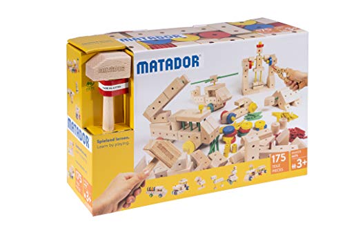 Matador 21175 M175 Baukasten, ab 3 Jahren, holzfarben, bunt von Matador