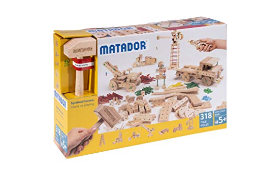 Matador 11318 E318 Baukasten, ab 5 Jahren, holzfarben, bunt Matador 11318 E318 Baukasten, ab 5 Jahren, holzfarben, bunt von MATADOR