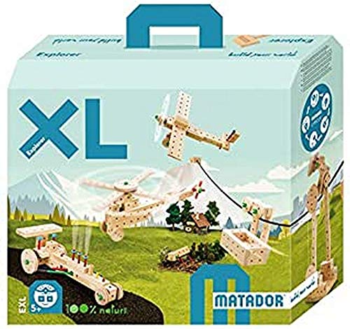 Matador 11151 EXL Produktion in Österreich, PEFC-zertifiziertes Holz Konstruktionsbaukasten, holzfarben, bunt, XL von Matador