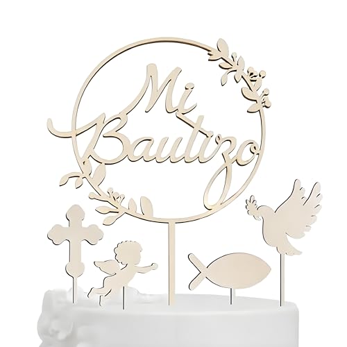 Kommunion Torten Deko, Personalisierter Tortenstecker aus Holz für Kommunion, Konfirmation & Firmung, Stabiler Cake Topper mit 15cm Durchmesser, Umweltfreundlich Individuell Gestaltbar, Perfekte Deko Kommunion Torten Deko, Personalisierter Tortenstecker aus Holz für Kommunion, Konfirmation & Firmung, Stabiler Cake Topper mit 15cm Durchmesser, Umweltfreundlich Individuell Gestaltbar, Perfekte Deko von MATSOONY
