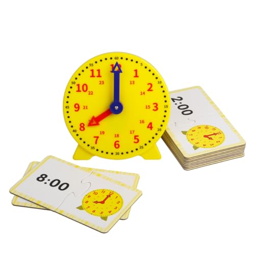 Lernspiel Uhr, Lernen Lernspielzeug Geschenk für Kinder, Zeitunterrichts und Demonstrationsuhrmodell, Pädagogisches Spielzeug für Jungen und Mädchen, Ideal als Einschulungsgeschenk oder Schulbedarf von MATSOONY