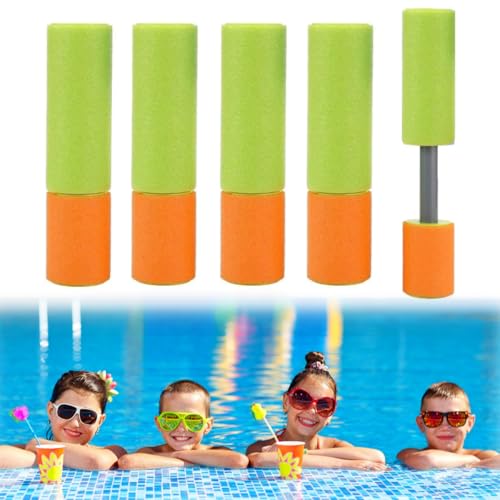 Wasserpistole Schaumstoff, 5 Stück Sichere Wasserspritzpistolen für Kinder, Perfektes Sommer-Spielzeug für Garten, Pool & Strand – Ideal als Party-Mitgebsel für Jungen & Mädchen von MATSOONY