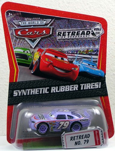 Disney - CARS - Kmart Collector Day EXCLUSIVE - Die-Cast - SYNTHETIC RUBBER TIRES! - Piston Cup Racer - RETREAD NO. 79 von MATTEL