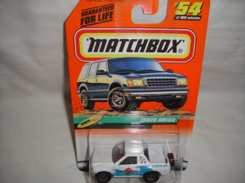 Matchbox Nr. 54 von 100 Strand-Serie, Isuzu Amigo, Surft Up! Druckguss, Sammlerstück von MATTEL