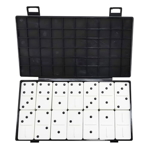 Domino-Set für Jalousien, tragbares Doppel-6-Dominospiel-Set mit 28 Fliesen, taktiles stabiles Doppel-Sechs-Dominospiel mit erhöhten Punkten für schwache Seh- und Sehbehinderung und Sehstörung Domino-Set für Jalousien, tragbares Doppel-6-Dominospiel-Set mit 28 Fliesen, taktiles stabiles Doppel-Sechs-Dominospiel mit erhöhten Punkten für schwache Seh- und Sehbehinderung und Sehstörung von MAUJOY