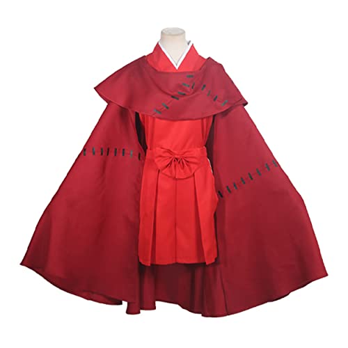Moroha Cosplay Kostüm Red Cloak Outings Karneval Anzüge Halloween,Red-L von MAVNES