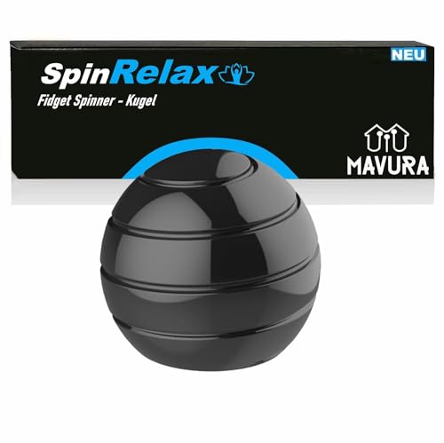 SpinRelax Kinetic Spinning Ball Schreibtischspielzeug Metal, Spinner Fidget Stressball Stress Abbau Anti Angst von MAVURA