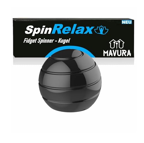 SpinRelax Kinetic Spinning Ball Schreibtischspielzeug Metal, Spinner Fidget Stressball Stress Abbau Anti Angst von MAVURA