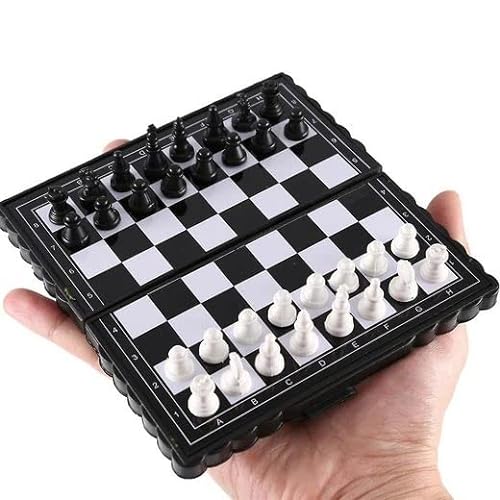 Mini Schachspiel Schachbrett Reiseschach magnetisch einklappbar klappbares Schach Brett Mini Chess Board von MAVURA