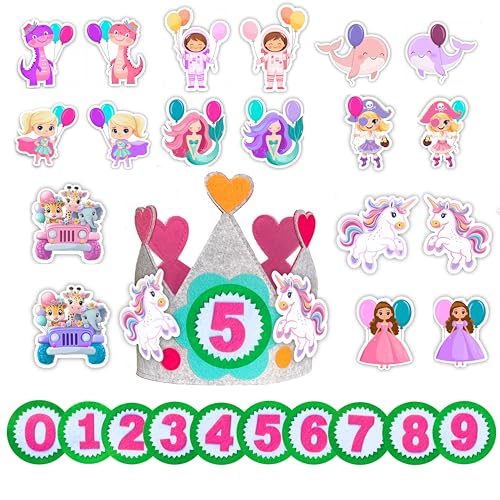 Geburtstagskrone mit Zahlen von 1 bis 9 für Kindergeburtstage und Partys von MAXI NONA MAXINONA.COM