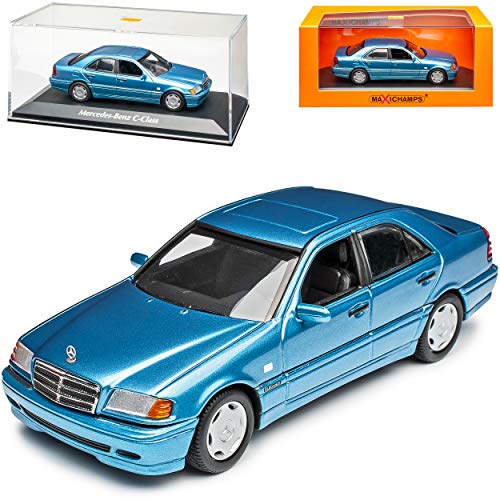 MAXICHAMPS Mercedes-Benz C-Klasse W202 Limousine Blau 1993-2000 1/43 Minichamps Modell Auto von MAXICHAMPS