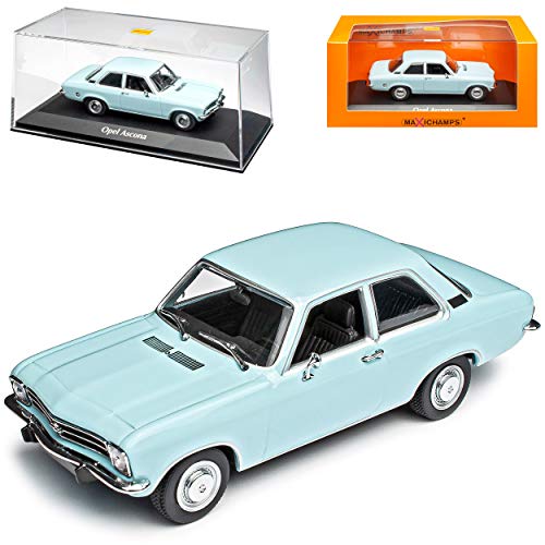 MAXICHAMPS Opel Ascona A Blau Grau 3 Türer 1970-1975 1/43 Minichamps Modell Auto von MAXICHAMPS