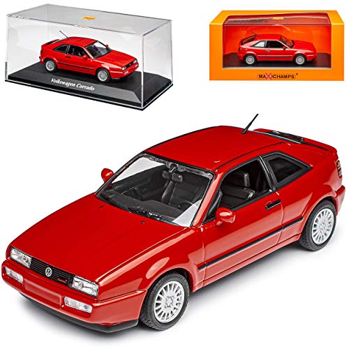 MAXICHAMPS Volkwagen Corrado G60 Rot 1988-1995 1/43 Minichamps Modell Auto mit individiuellem Wunschkennzeichen von MAXICHAMPS