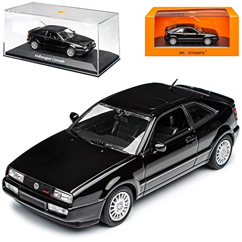 MAXICHAMPS Volkwagen Corrado G60 Schwarz 1988-1995 1/43 Minichamps Modell Auto mit individiuellem Wunschkennzeichen von MAXICHAMPS