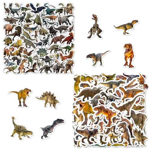 100 Blatt Dinosaurier-Aufkleber, Kinder-Aufkleber, Vinyl-Aufkleber, Geburtstagsgeschenke Für Jungen, Jurassic-Dinosaurier-Aufkleber, Wasserfeste Selbstklebende Aufkleber Für Computer, Skateboards von MAXQUU