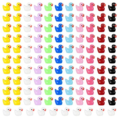 120 Mini-Harz-Enten, Heimdekorationszubehör, Bunte Mini-Enten-Ornamente, niedliche Mini-Harz-Enten-Bastelarbeiten, geeignet für Aquarien, Topfpflanzen, Mikrogartenlandschaften 120 Mini-Harz-Enten, Heimdekorationszubehör, Bunte Mini-Enten-Ornamente, niedliche Mini-Harz-Enten-Bastelarbeiten, geeignet für Aquarien, Topfpflanzen, Mikrogartenlandschaften von MAXQUU