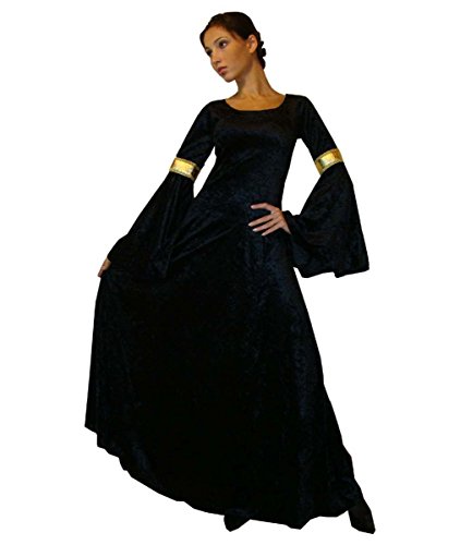 MAYLYNN 10923-M - Mittelalter Kostüm Damen Elbentraum, Größe M, schwarz von MAYLYNN