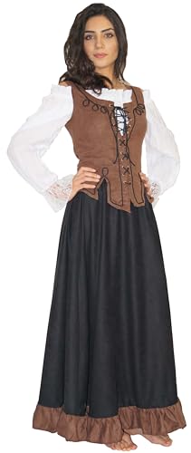 MAYLYNN Mittelalter Kostüm Kleid Damen Magd 3-teilig, Bluse, Rock und Weste, Gr. S-M MAYLYNN Mittelalter Kostüm Kleid Damen Magd 3-teilig, Bluse, Rock und Weste, Gr. S-M von MAYLYNN