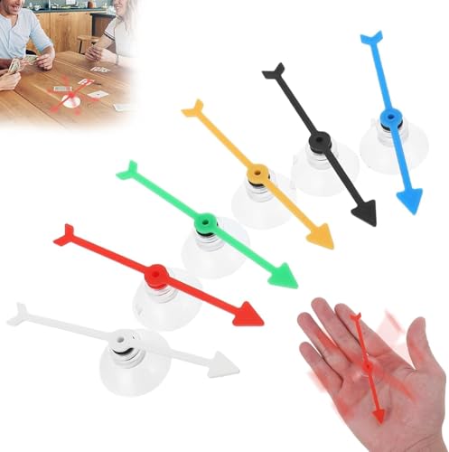 6Stück drehpfeil mit saugnapf,Brettspiel Spinner, Saugnapf Brettspiel Zubehör Spinner -Spiel Einbragter Board - Klassenzimmerzubehör,Aus Kunststoff hergestellt, geeignet für die Schule, 10 cm von MBXLDGFD